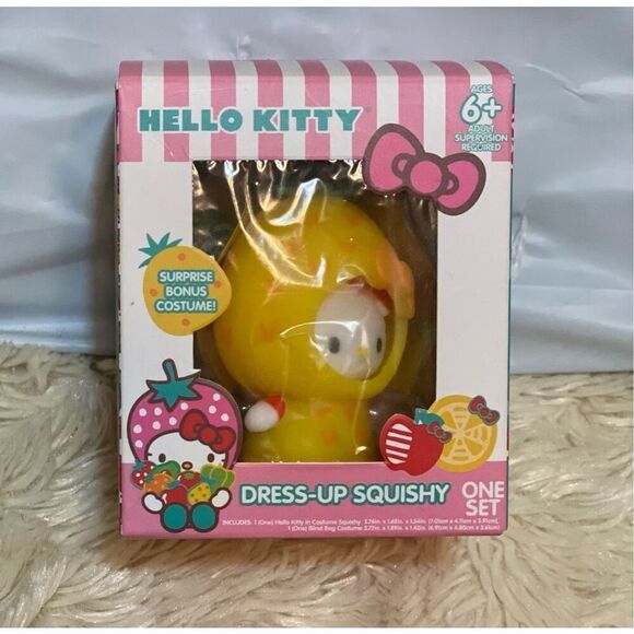 HTF 2” Hello Kitty Dress-Up Squishy Pineapple Costume & Surprise Bonus Costume - Picture 1 of 3